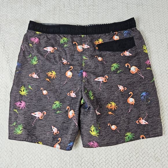 Joe Boxer Mens Swim Trunk Flamingo Board Shorts Sz XL w/ Mesh Pool Beach Resort - Picture 2 of 8